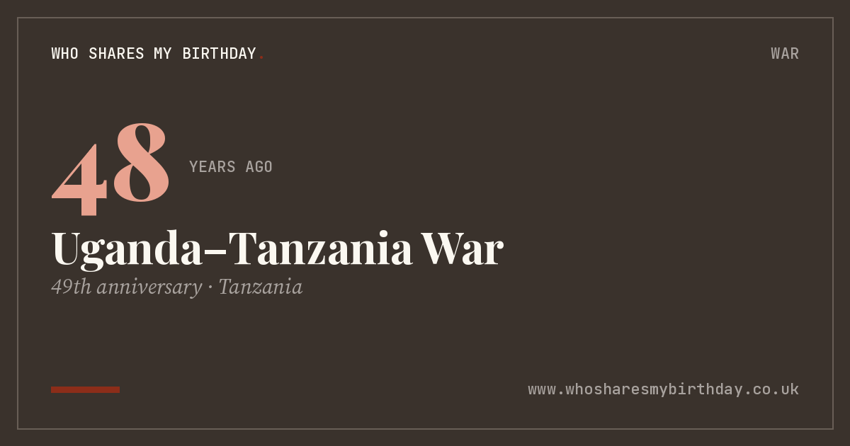 Uganda–Tanzania War