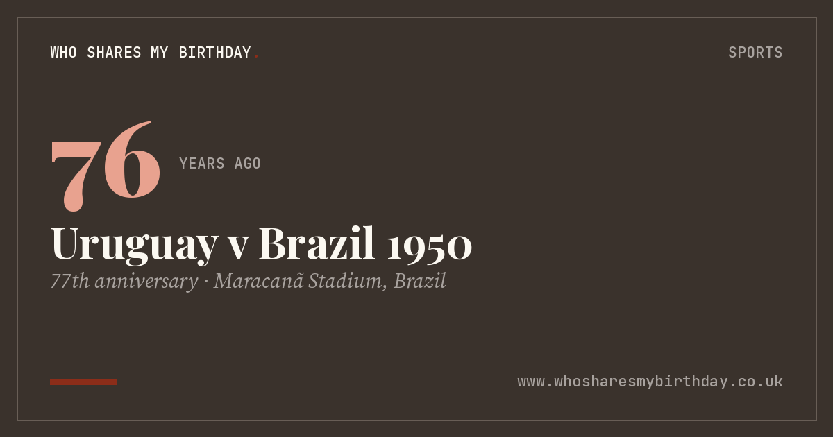 Uruguay v Brazil 1950