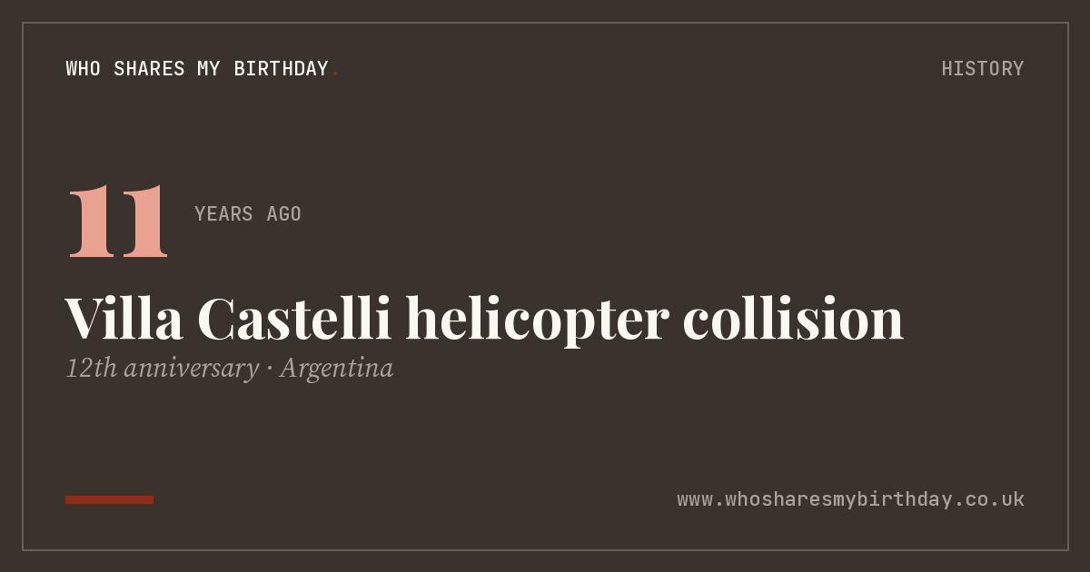 Villa Castelli helicopter collision