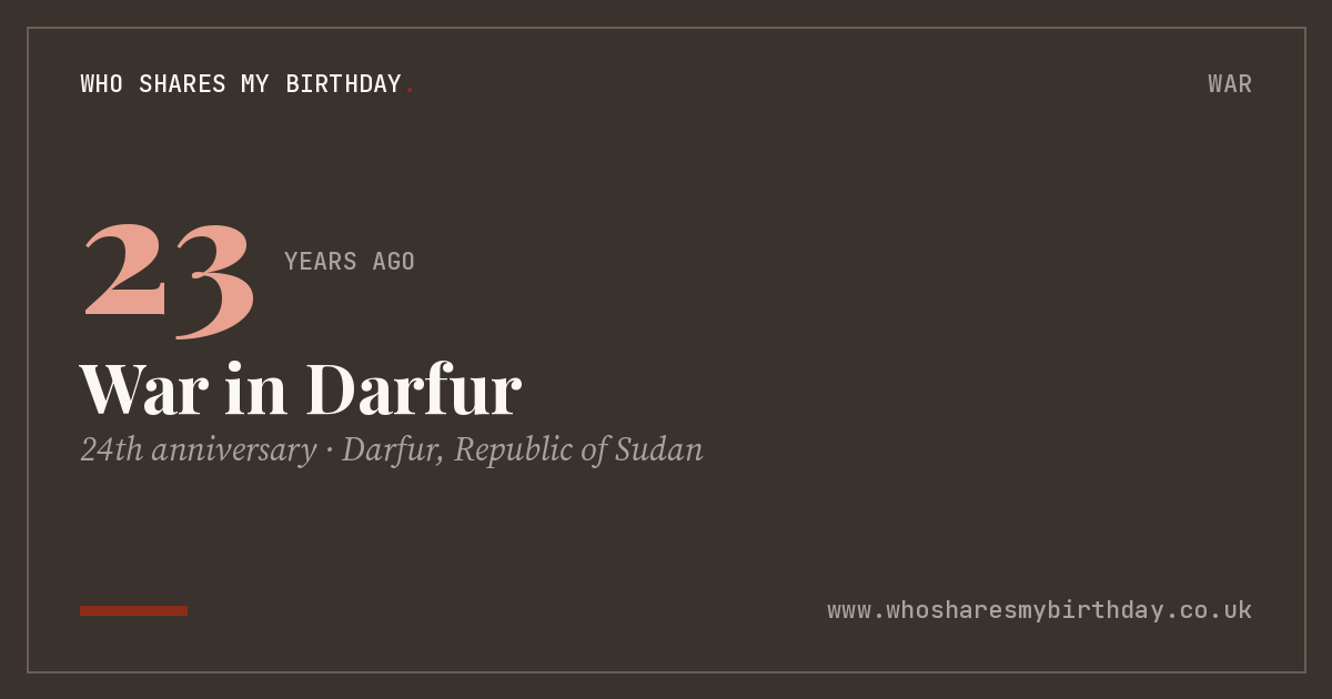 War in Darfur