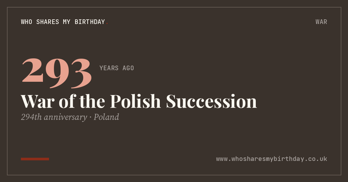War of the Polish Succession