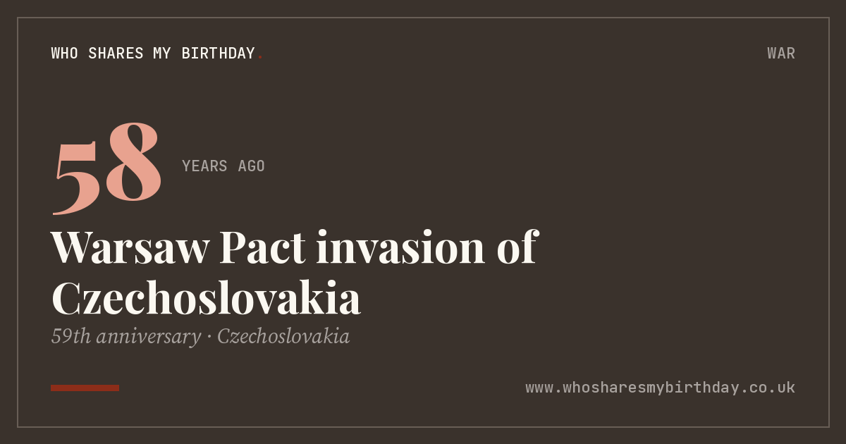 Warsaw Pact invasion of Czechoslovakia