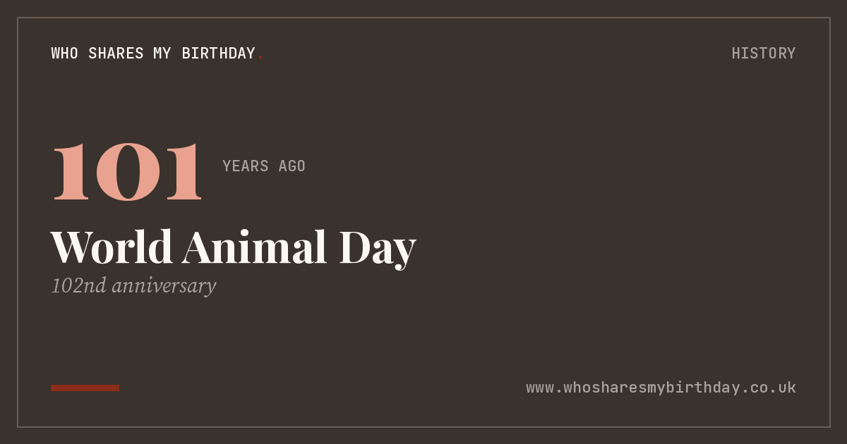 World Animal Day
