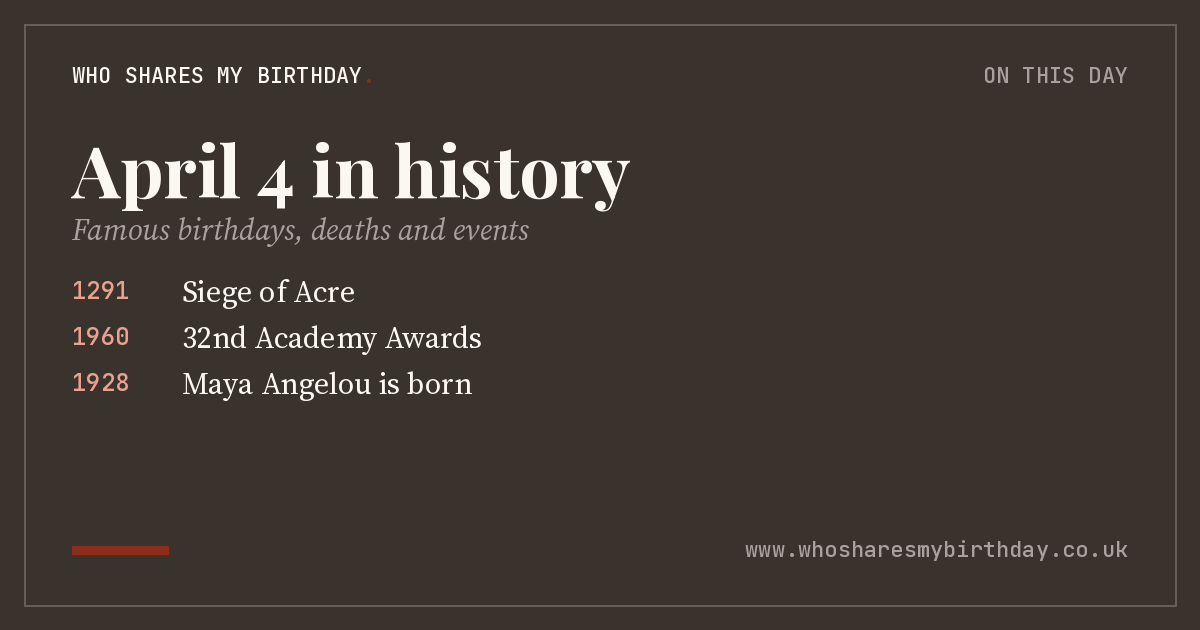 April 4 in history