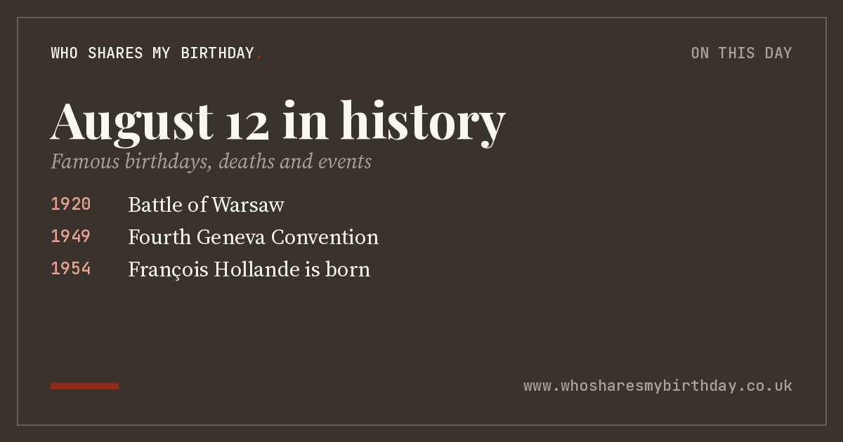 August 12 in history