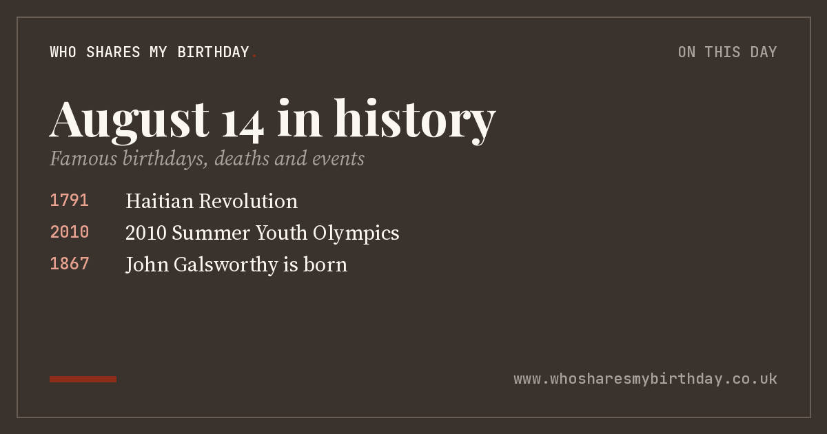 August 14 in history
