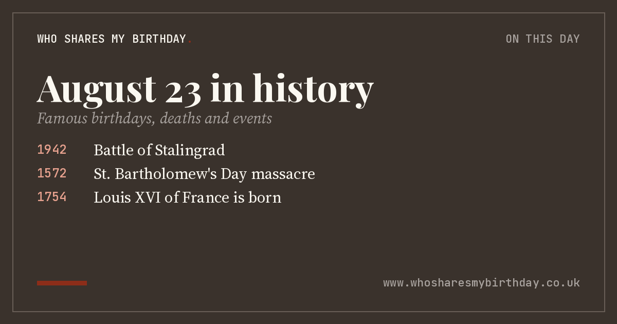 August 23 in history