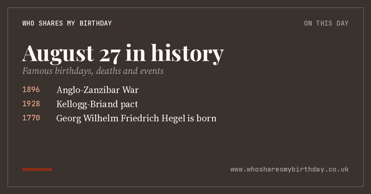 August 27 in history