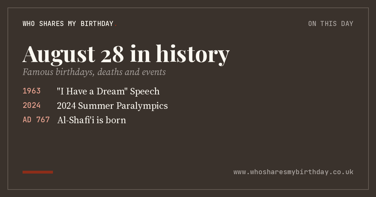 August 28 in history