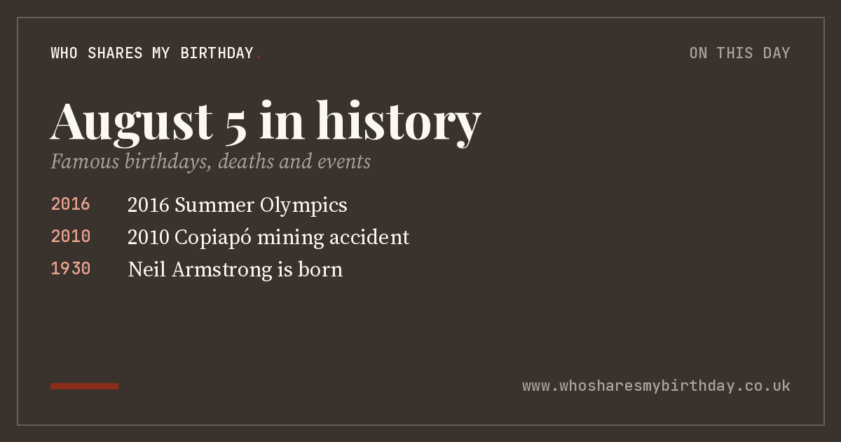 August 5 in history