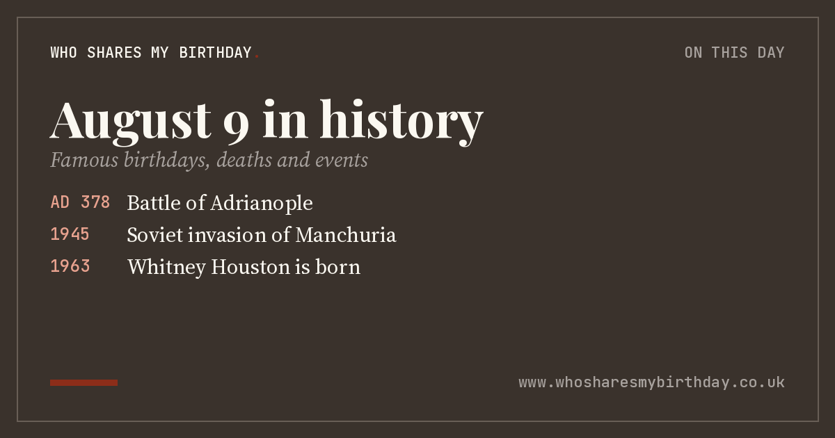 August 9 in history