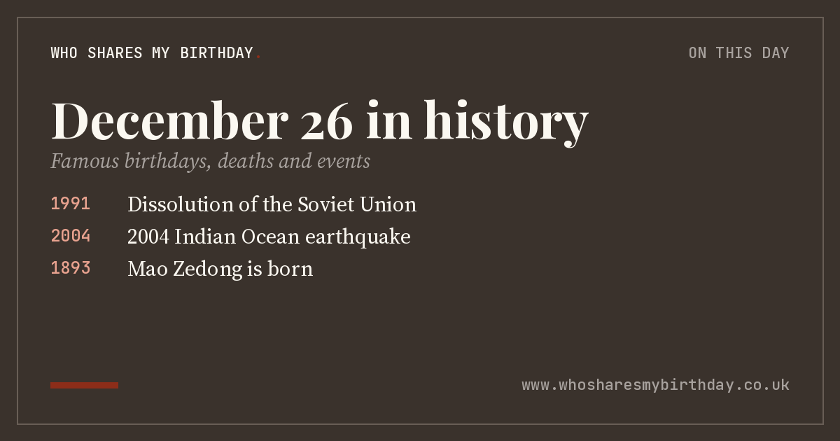 December 26 in history