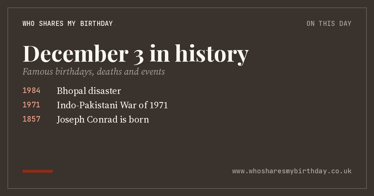 December 3 in history