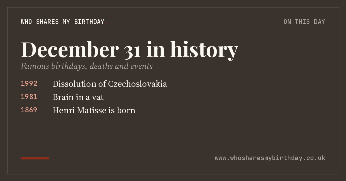 December 31 in history
