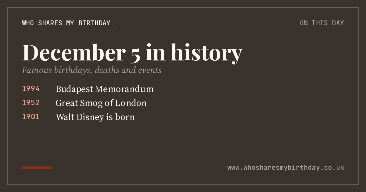 December 5 in history