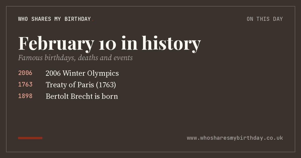 February 10 in history