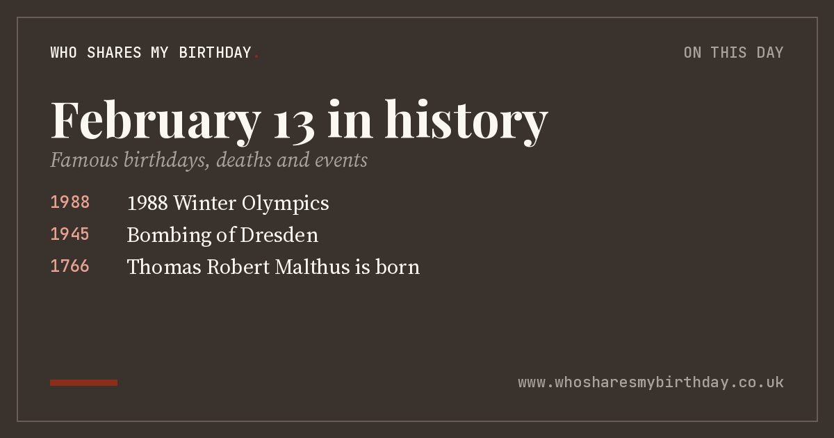 February 13 in history