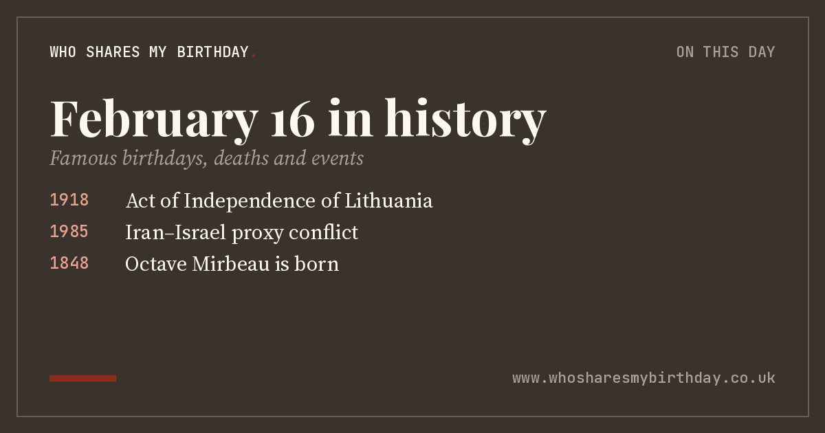 February 16 in history