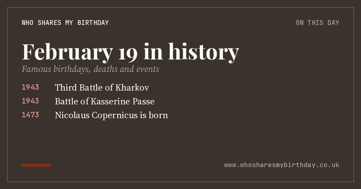 February 19 in history