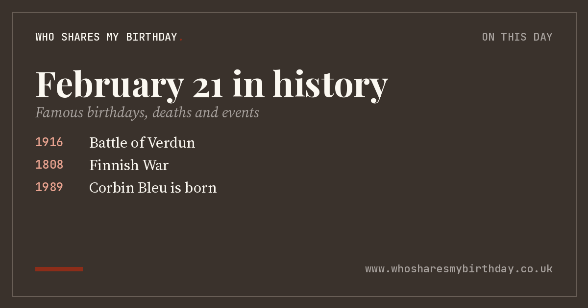 February 21 in history