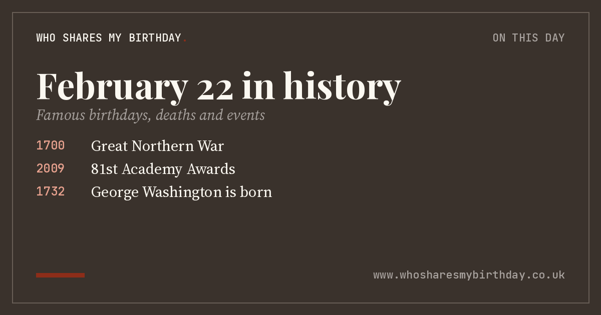 February 22 in history