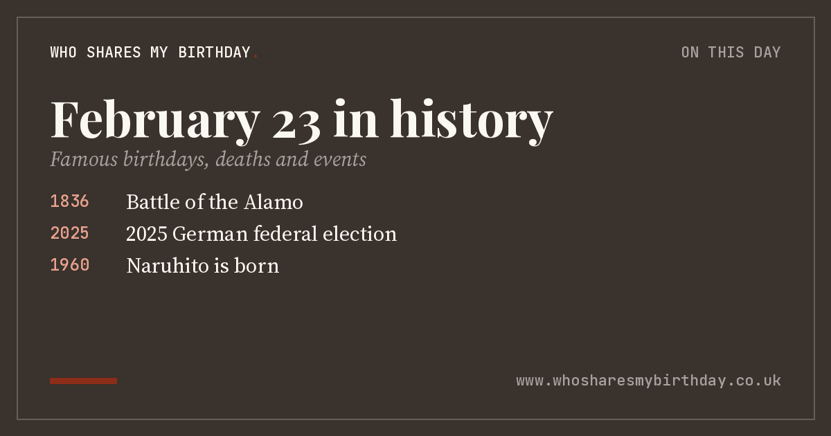 February 23 in history