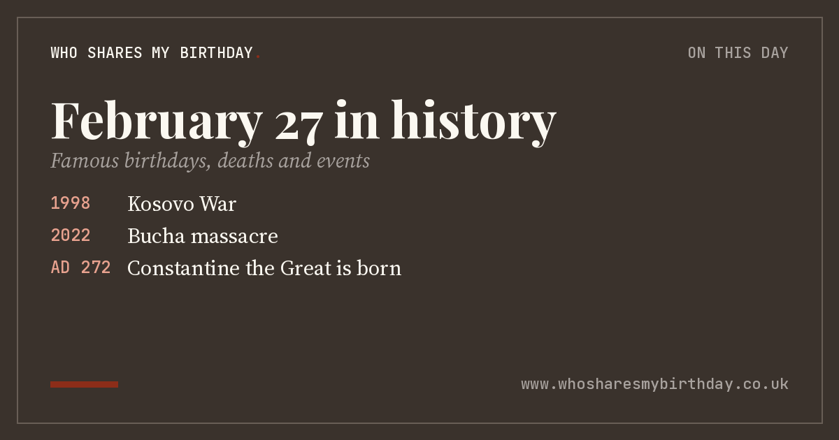 February 27 in history