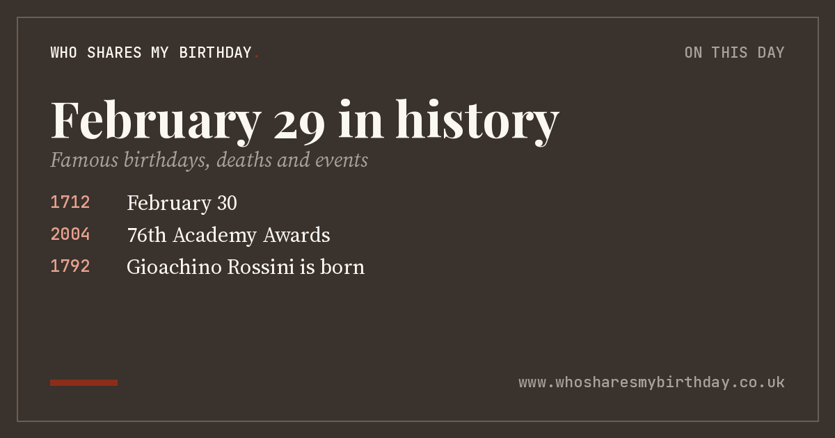 February 29 in history