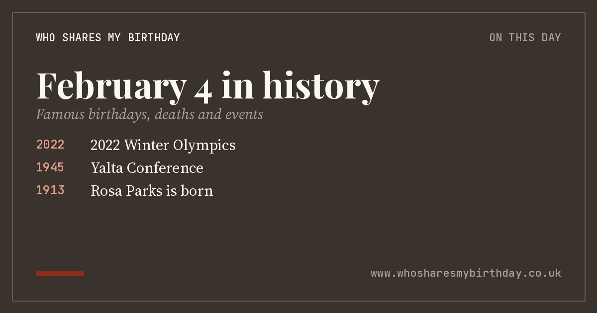 February 4 in history
