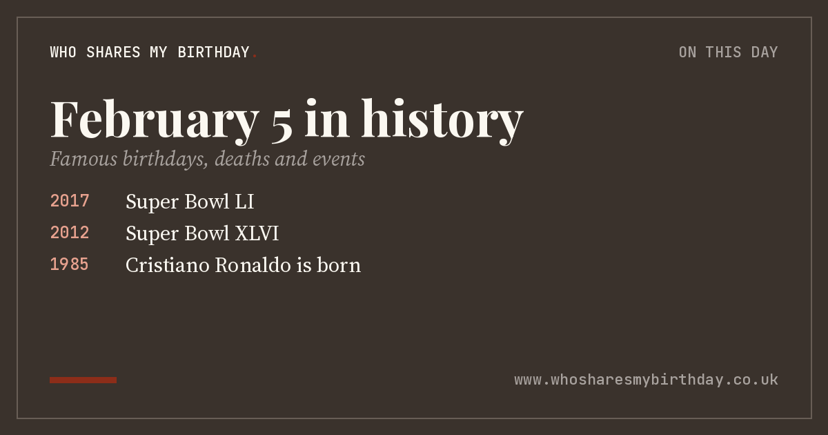 February 5 in history
