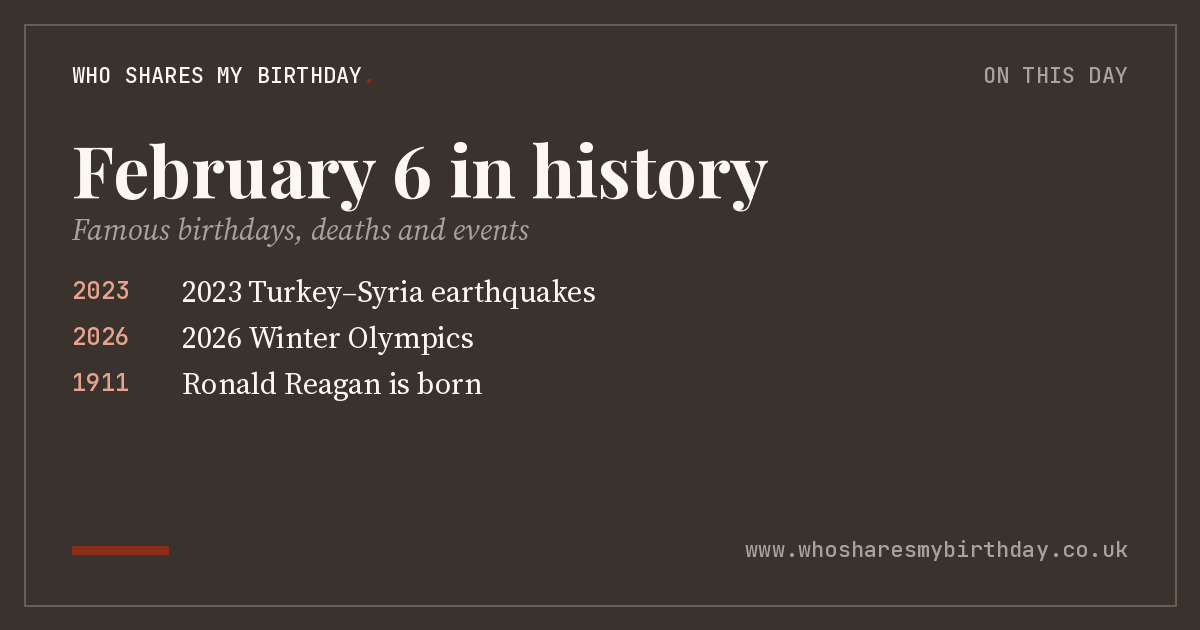 February 6 in history