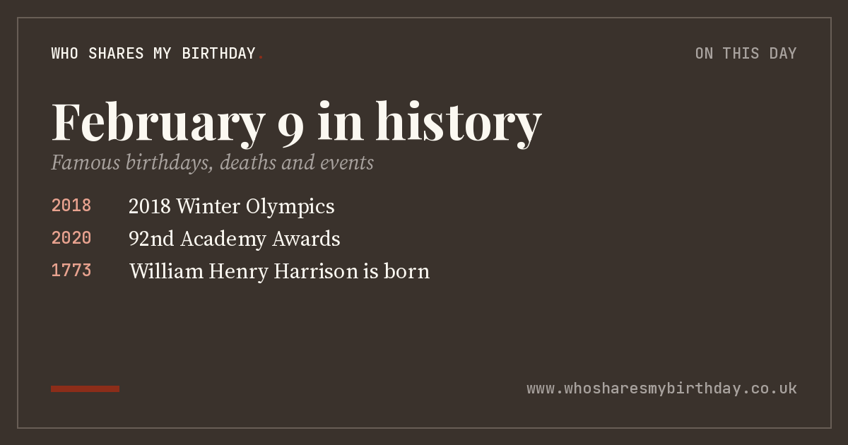February 9 in history