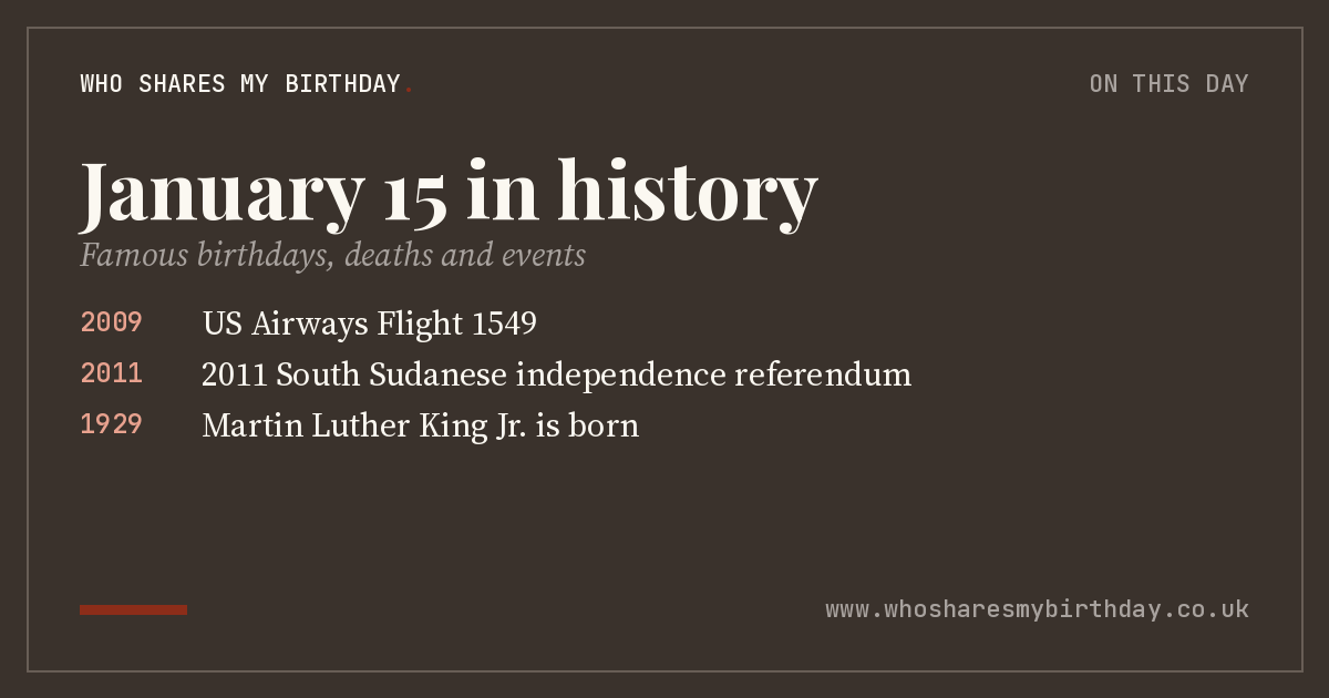 January 15 in history