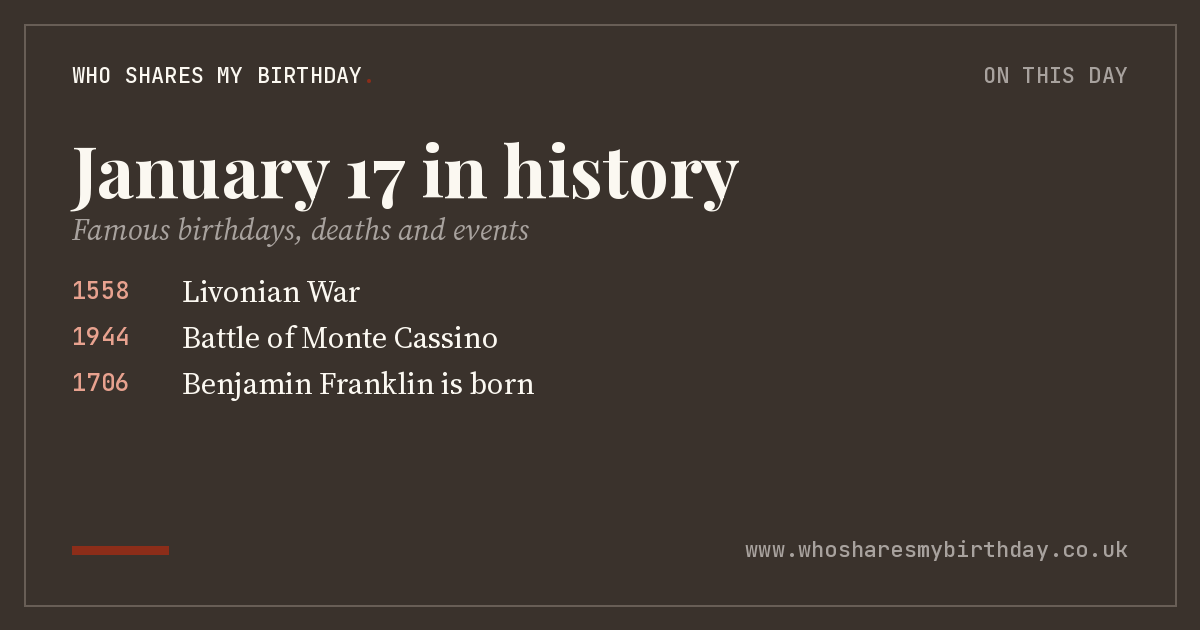 January 17 in history