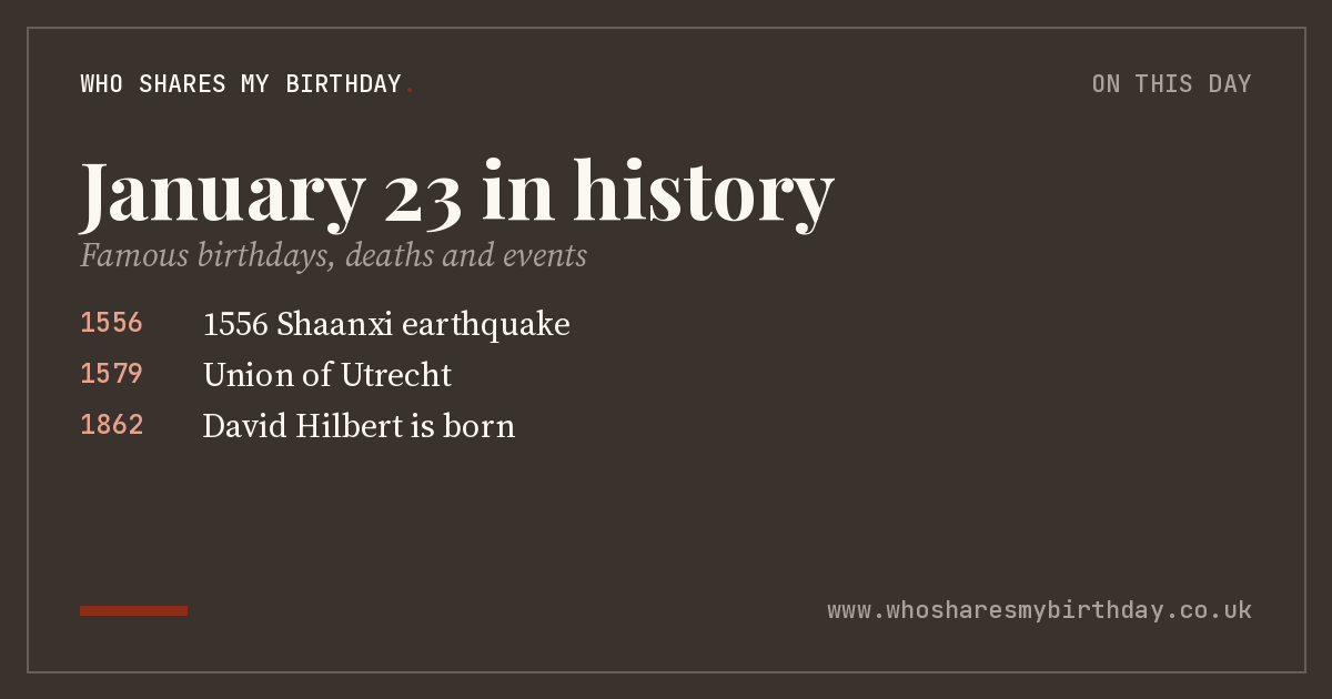 January 23 in history