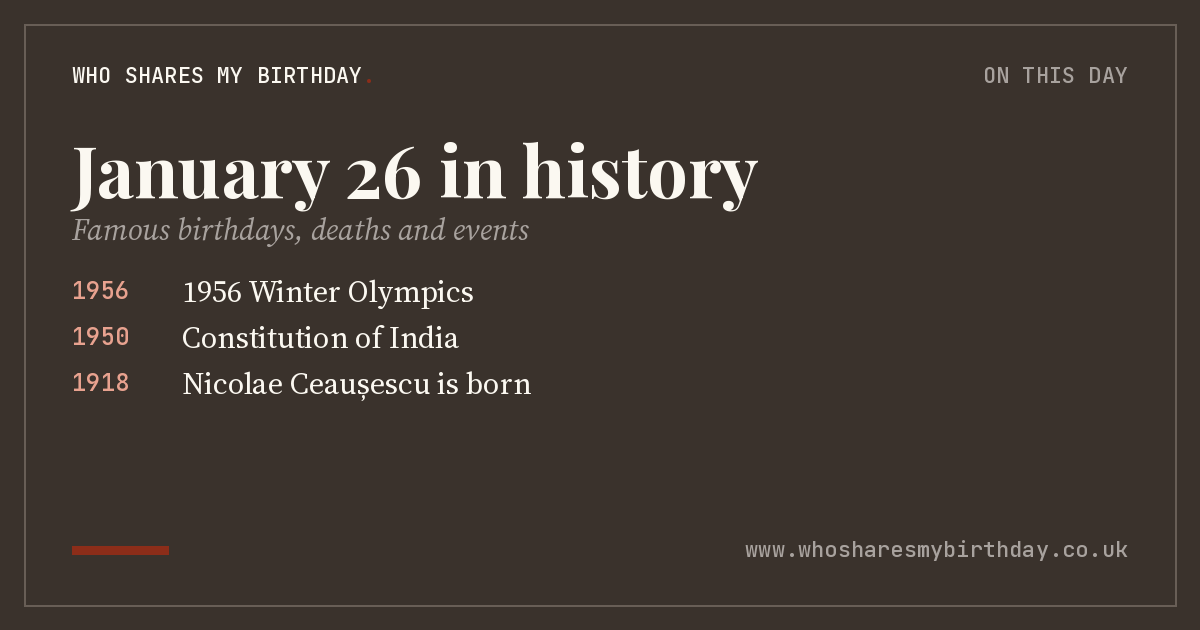 January 26 in history