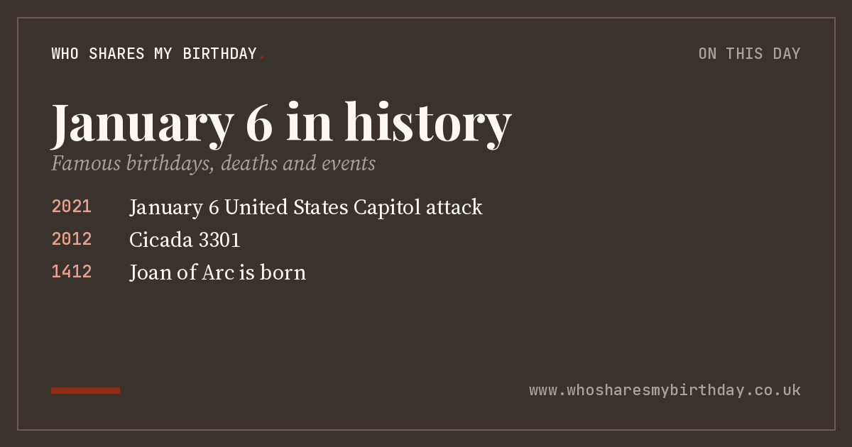 January 6 in history
