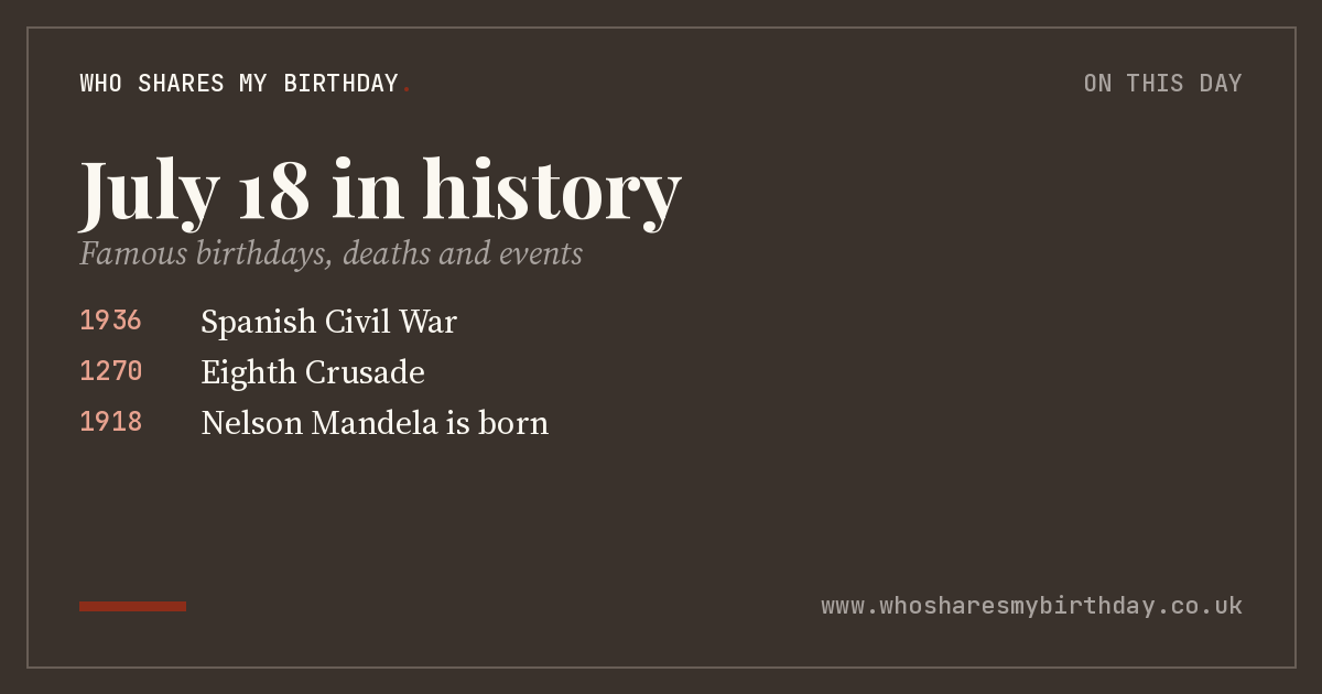 July 18 in history