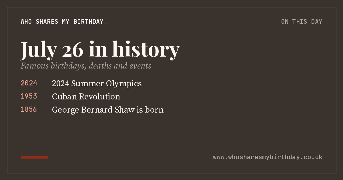 July 26 in history