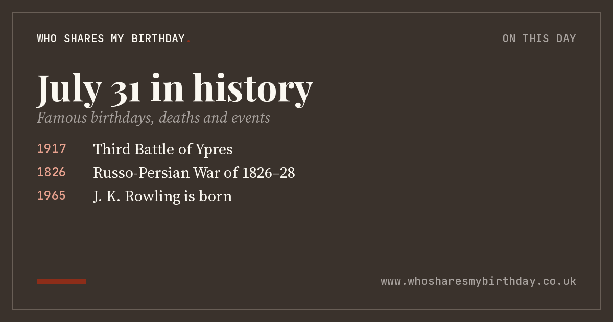 July 31 in history