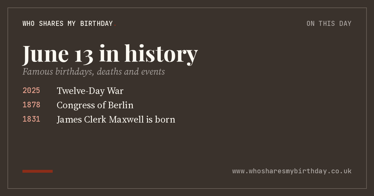 June 13 in history