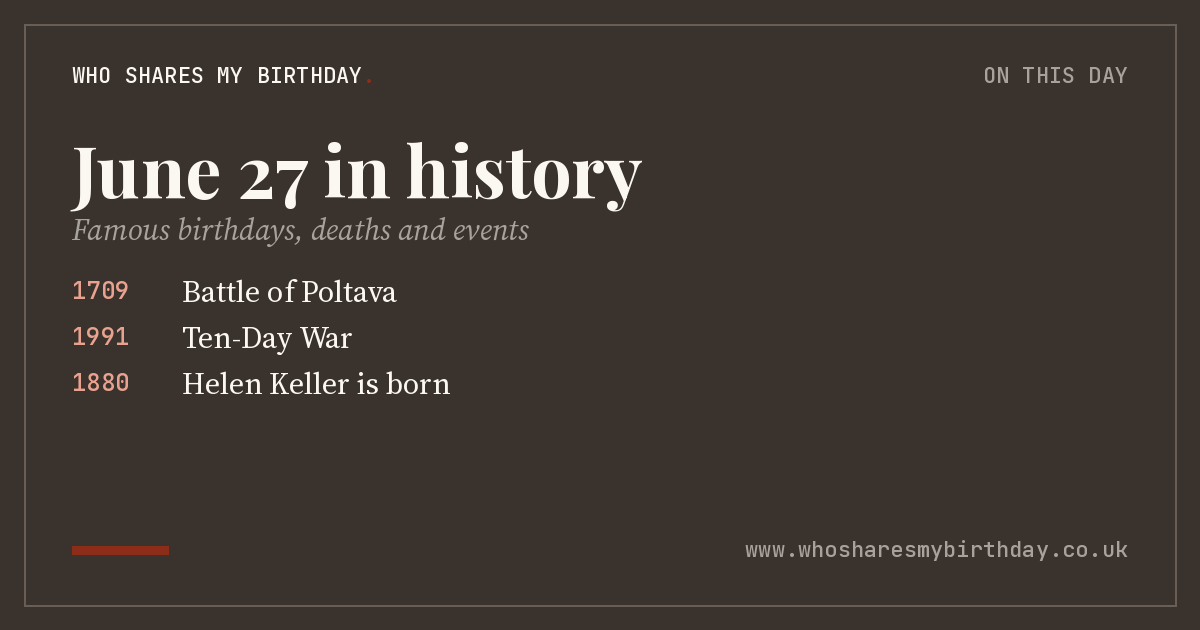 June 27 in history