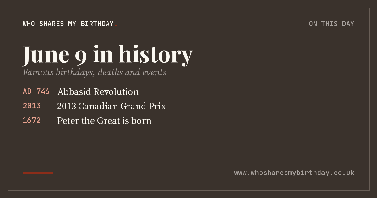 June 9 in history