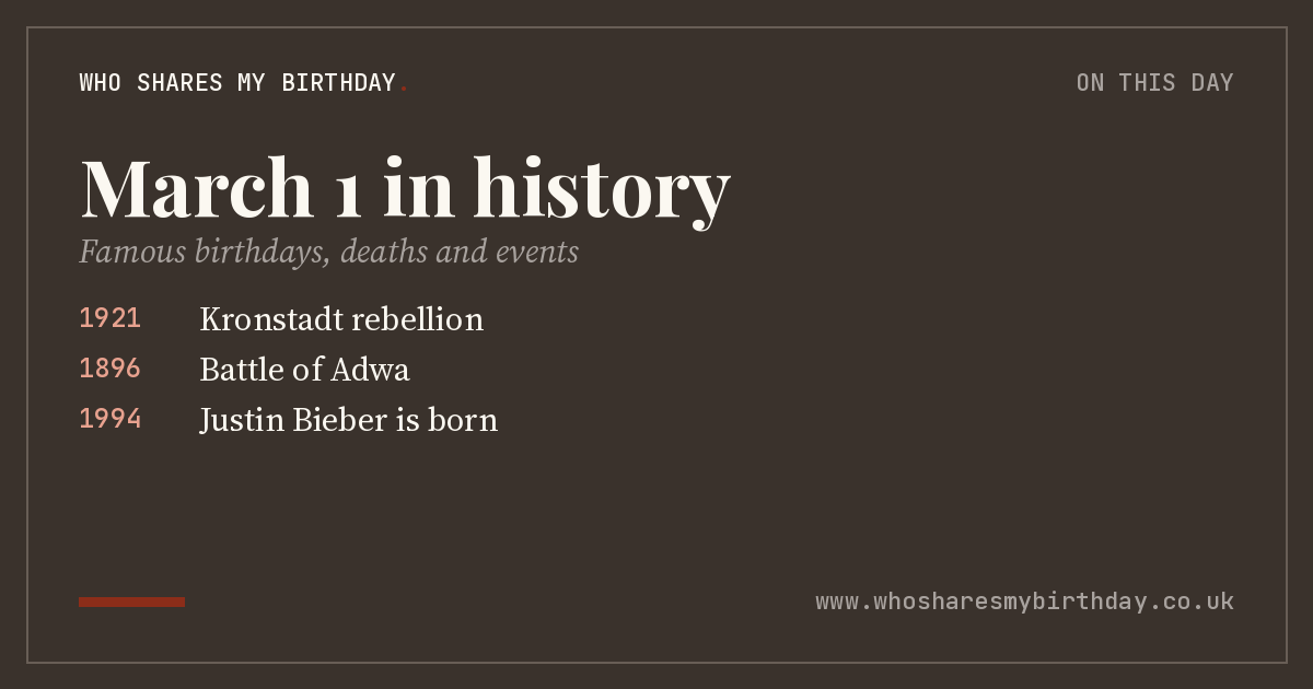 March 1 in history