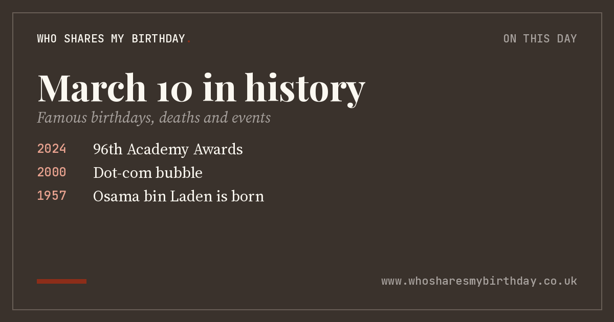 March 10 in history