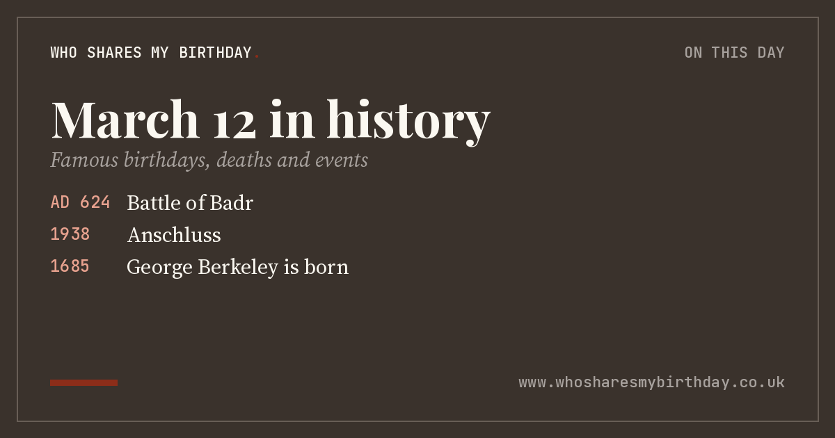 March 12 in history