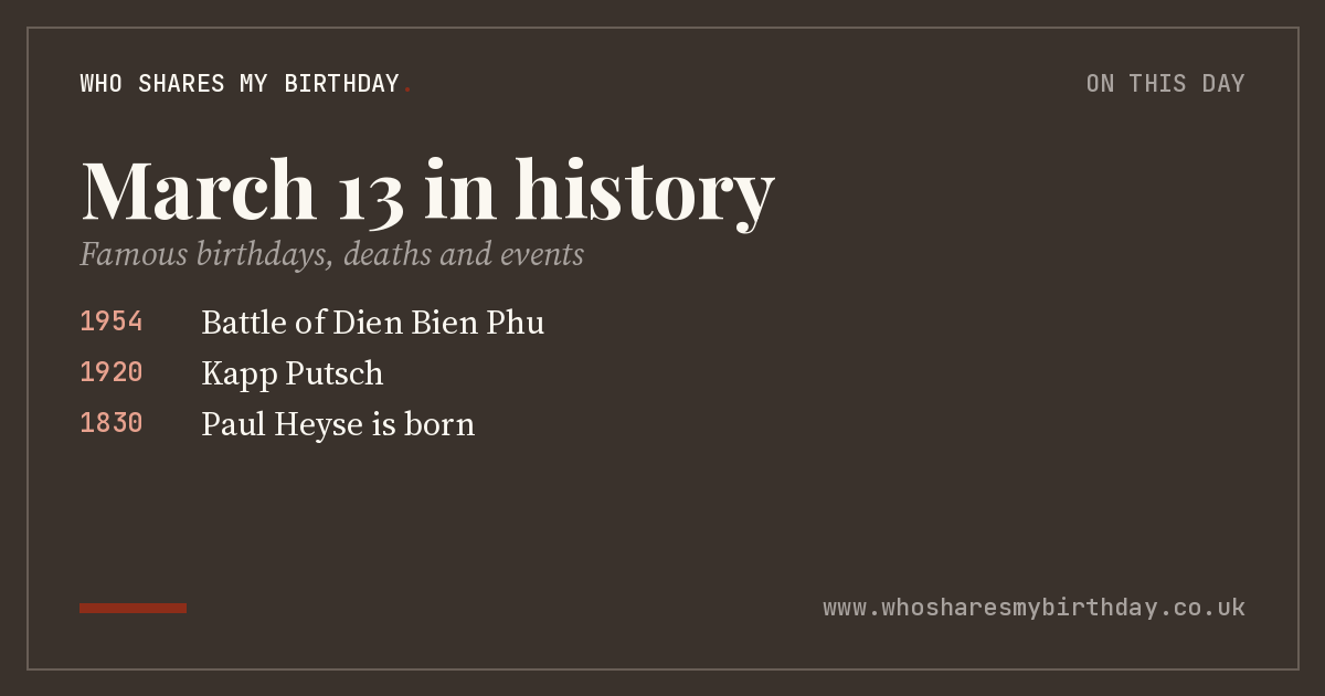 March 13 in history