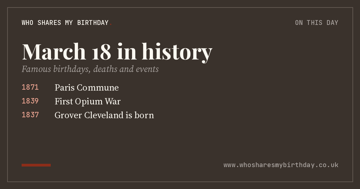 March 18 in history