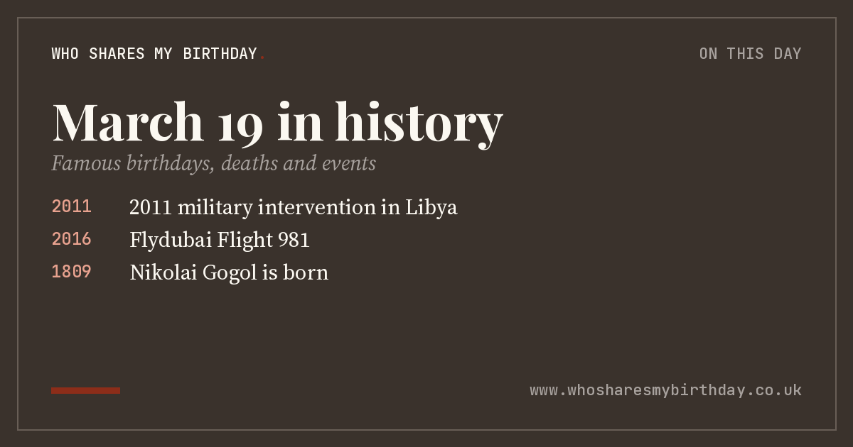 March 19 in history