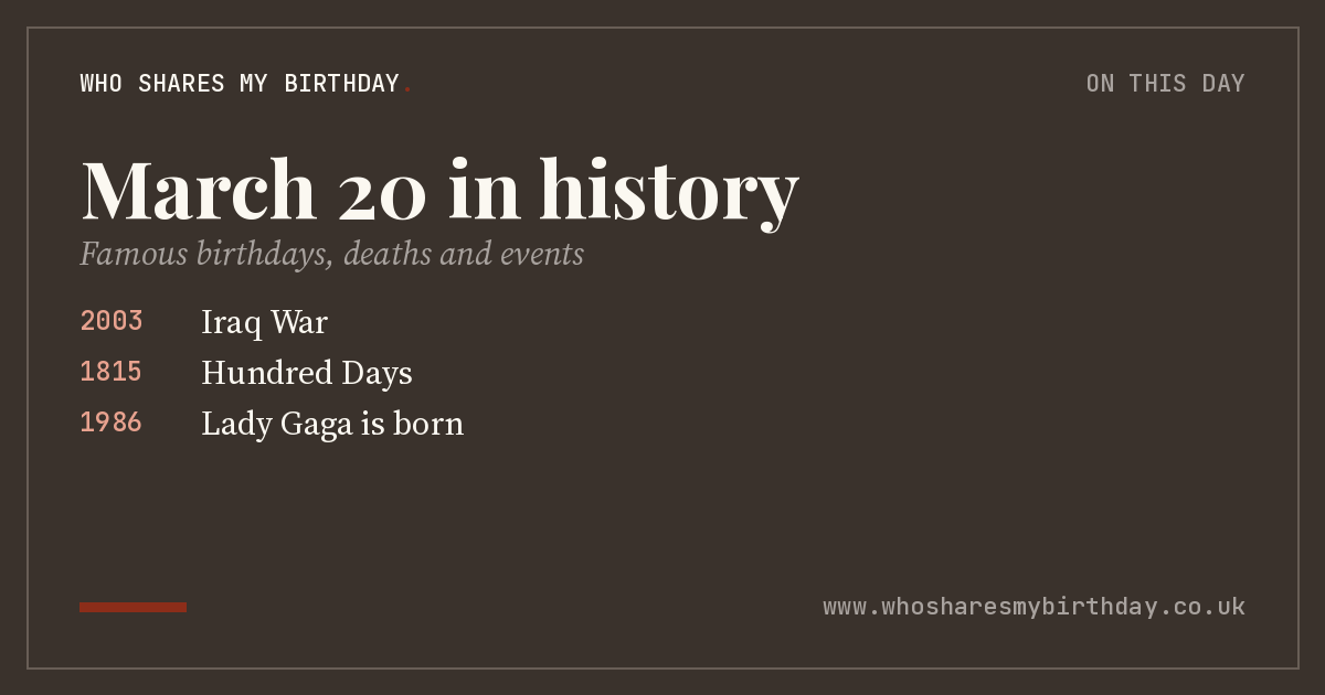 March 20 in history
